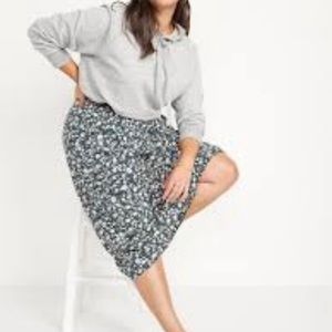 Old high waisted midi skirt floral print